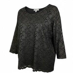 Grayson Holiday  Season Black/Gold Boatneck Collar, Long Sleeves, Stretch, Lined